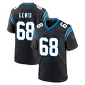 C.Panthers #68 Damien Lewis Player Black Limited Home Game Qdoa Stitched Jerseys