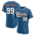 M.Brewers #99 Gary Sanchez Player Blue 2026 City Connect Home Limited Elite Qdoa Stitched Jerseys