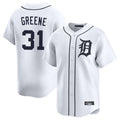 D.Tigers #31 Riley Greene Player White Home Limited Qdoa Stitched Jerseys
