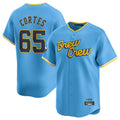 M.Brewers #65 Nestor Cortes Player Light Blue City Connect Home Limited Qdoa Stitched Jerseys