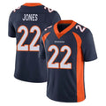 D.Broncos #22 Brandon Jones Player Navy Vapor Untouchable Limited Game Qdoa Stitched Jerseys
