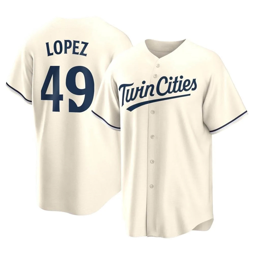 M.Twins #49 Pablo Lopez Player Cream Game Limited Home Qdoa Stitched Jerseys