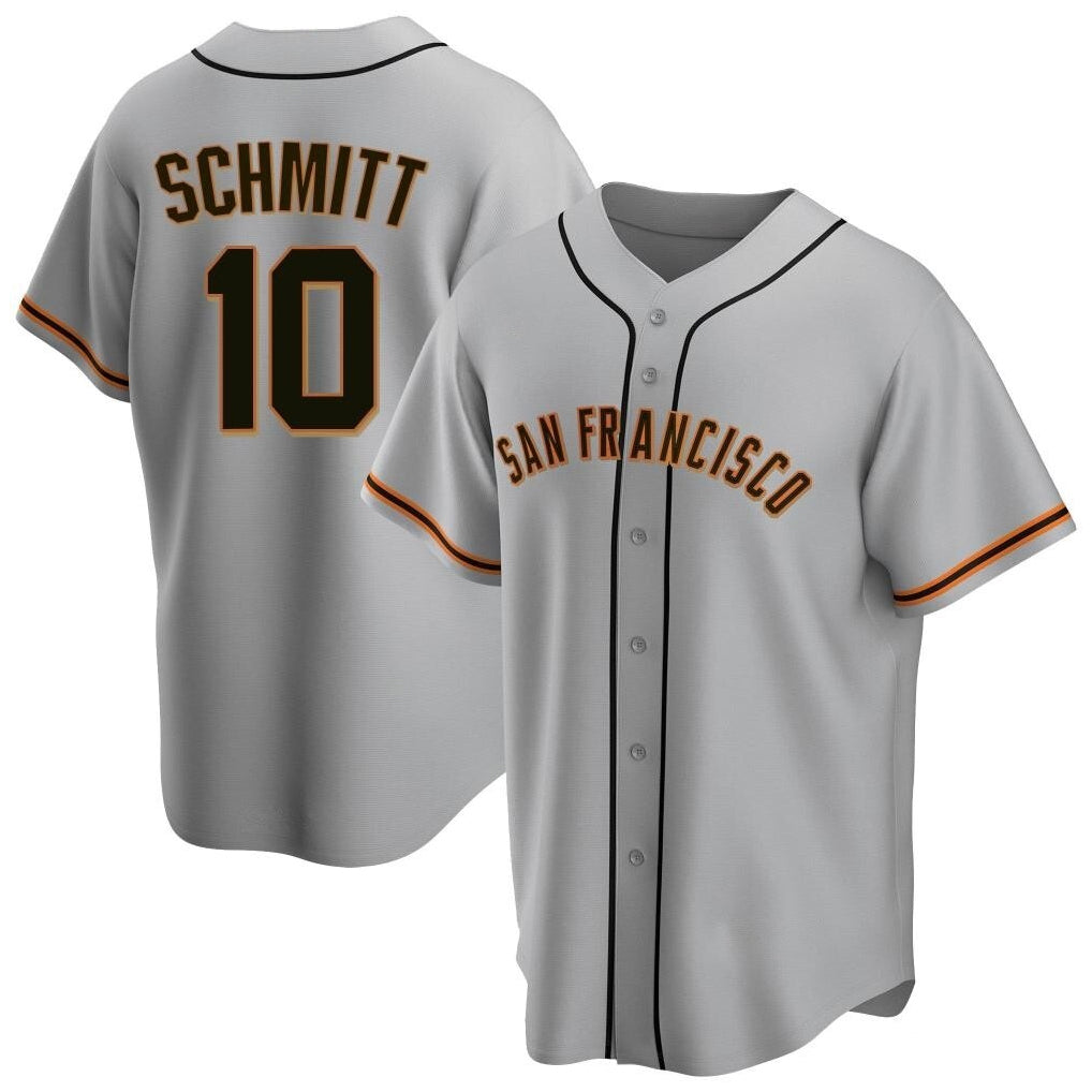 SF.Giants #10 Casey Schmitt Player Gray Home Game Qdoa Stitched Jerseys
