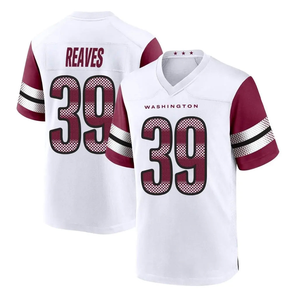W.Commanders #39 Jeremy Reaves Player White Game Home Qdoa Stitched Jerseys