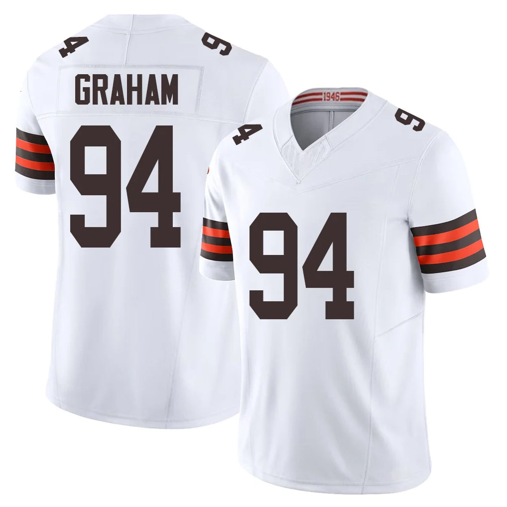 C.Browns #94 Mason Graham Player White Vapor F.U.S.E. Limited Home Game Qdoa Stitched Jerseys