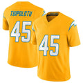LA.Chargers #45 Tuli Tuipulotu Player Gold Limited Vapor F.U.S.E. Home Game Qdoa Stitched Jerseys