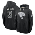 J.Jaguars #3 Jakobi Meyers Player 2026 Black Logo Pullover Hoodies Limited Game Qdoa Stitched Jerseys