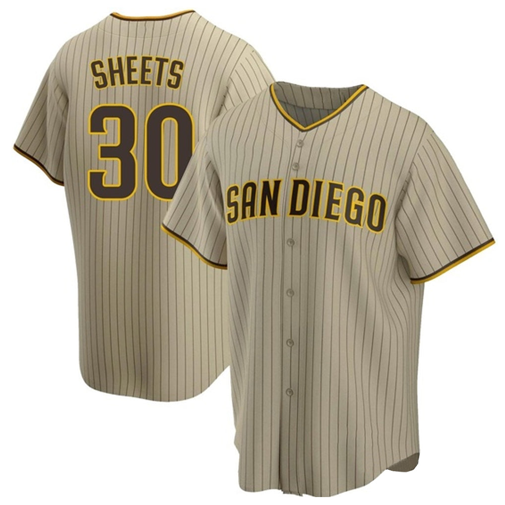 S.Diego Padres #30 Gavin Sheets Player Khaki Home Game Qdoa Stitched Jerseys