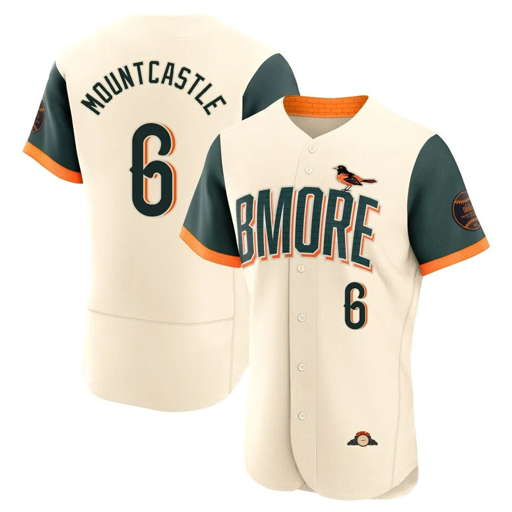 B.Orioles #6 Ryan Mountcastle Player Cream 2026 City Connect Limited Elite Home Game Qdoa Stitched Jerseys