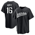 Athletics #16 Nick Kurtz Player Black Fashion Home Game Qdoa Stitched Jerseys