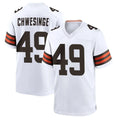 C.Browns #49 Carson Schwesinger Player White Home Game Qdoa Stitched Jerseys