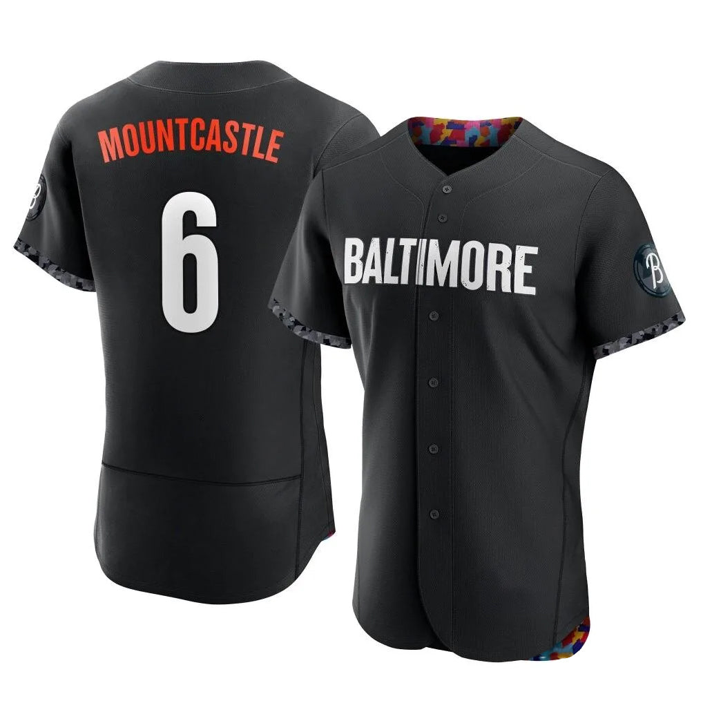 B.Orioles #6 Ryan Mountcastle Player Black City Connect Limited Elite Home Game Qdoa Stitched Jerseys