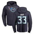 T.Titans #33 Cedric Gray Player Navy Logo Pullover Hoodies Home Game Qdoa Stitched Jerseys