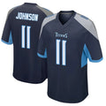 T.Titans #11 Jermaine Johnson II Player Navy Home Game Qdoa Stitched Jerseys