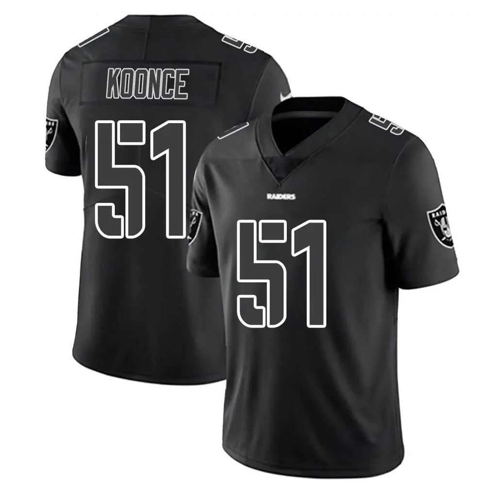 LV.Raiders #51 Malcolm Koonce Player Black Limited Black Impact Home Game Qdoa Stitched Jerseys