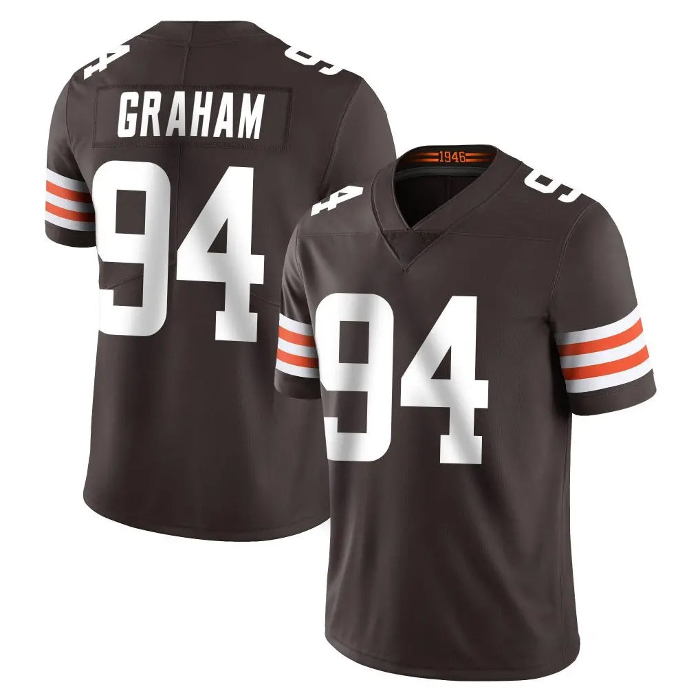 C.Browns #94 Mason Graham Player Brown Color Vapor Untouchable Limited Home Game Qdoa Stitched Jerseys