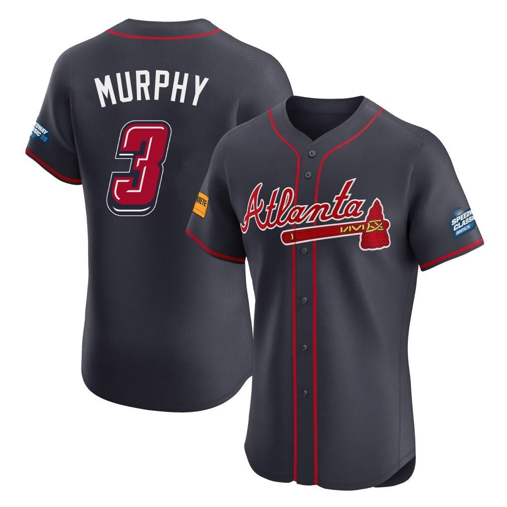 A.Braves #3 Dale Murphy Player Navy 2025 Speedway Classic Limited Elite Home Game Qdoa Stitched Jerseys