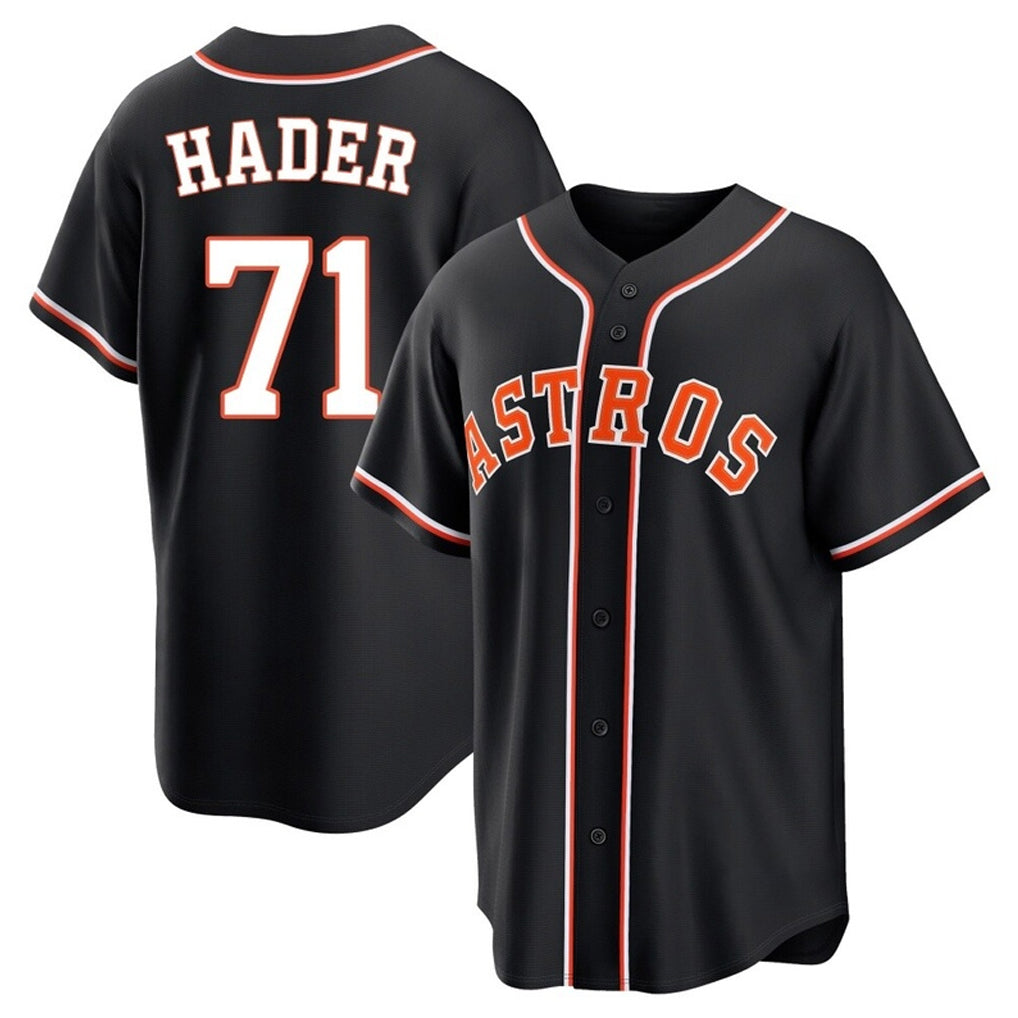 H.Astros #71 Josh Hader Player Black Fashion Out Home Game Qdoa Stitched Jerseys