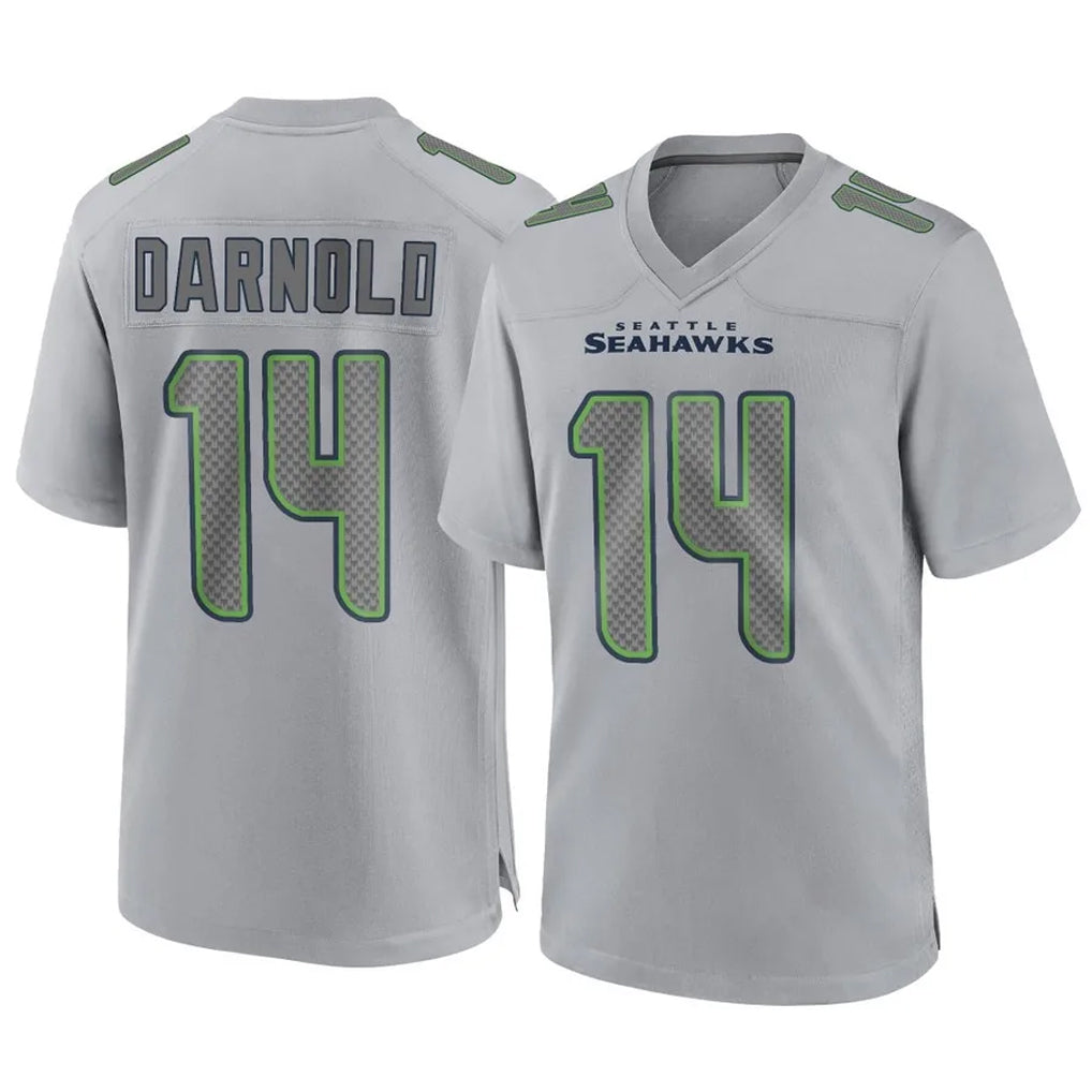 S.Seahawks #14 Sam Darnold Player Gray Atmosphere Fashion Home Game Qdoa Stitched Jerseys