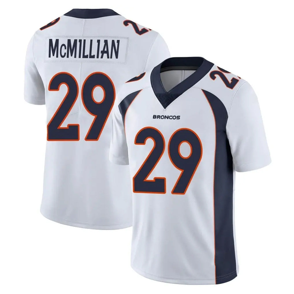 D.Broncos #29 Ja'Quan McMillian Player White Vapor Untouchable Limited Home Game Qdoa Stitched Jerseys