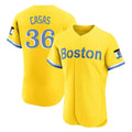B.Red Sox #36 Triston Casas Player Yellow Limited Elite Home Game Qdoa Stitched Jerseys