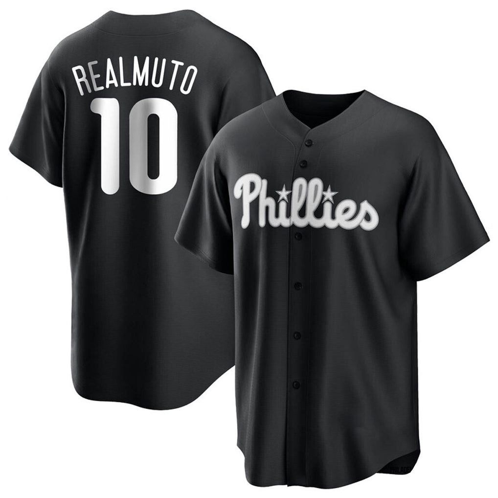 P.Phillies #10 J.T. Realmuto Player Black Alt Fashion Home Game Qdoa Stitched Jerseys