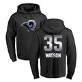 LA.Rams #35 Jaylen Watson Player Black Pullover Hoodie Limited Game Qdoa Stitched Jerseys