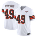 C.Browns #49 Carson Schwesinger Player White Limited Vapor F.U.S.E. Alternate Game Qdoa Stitched Jerseys