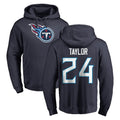 T.Titans #24 Alontae Taylor Player Navy Logo Pullover Hoodies Home Game Qdoa Stitched Jerseys