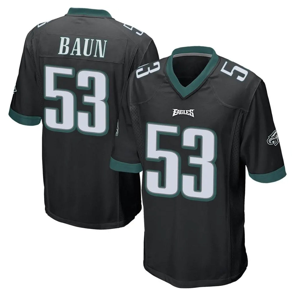 P.Eagles #53 Zack Baun Player Black Home Game Qdoa Stitched Jerseys
