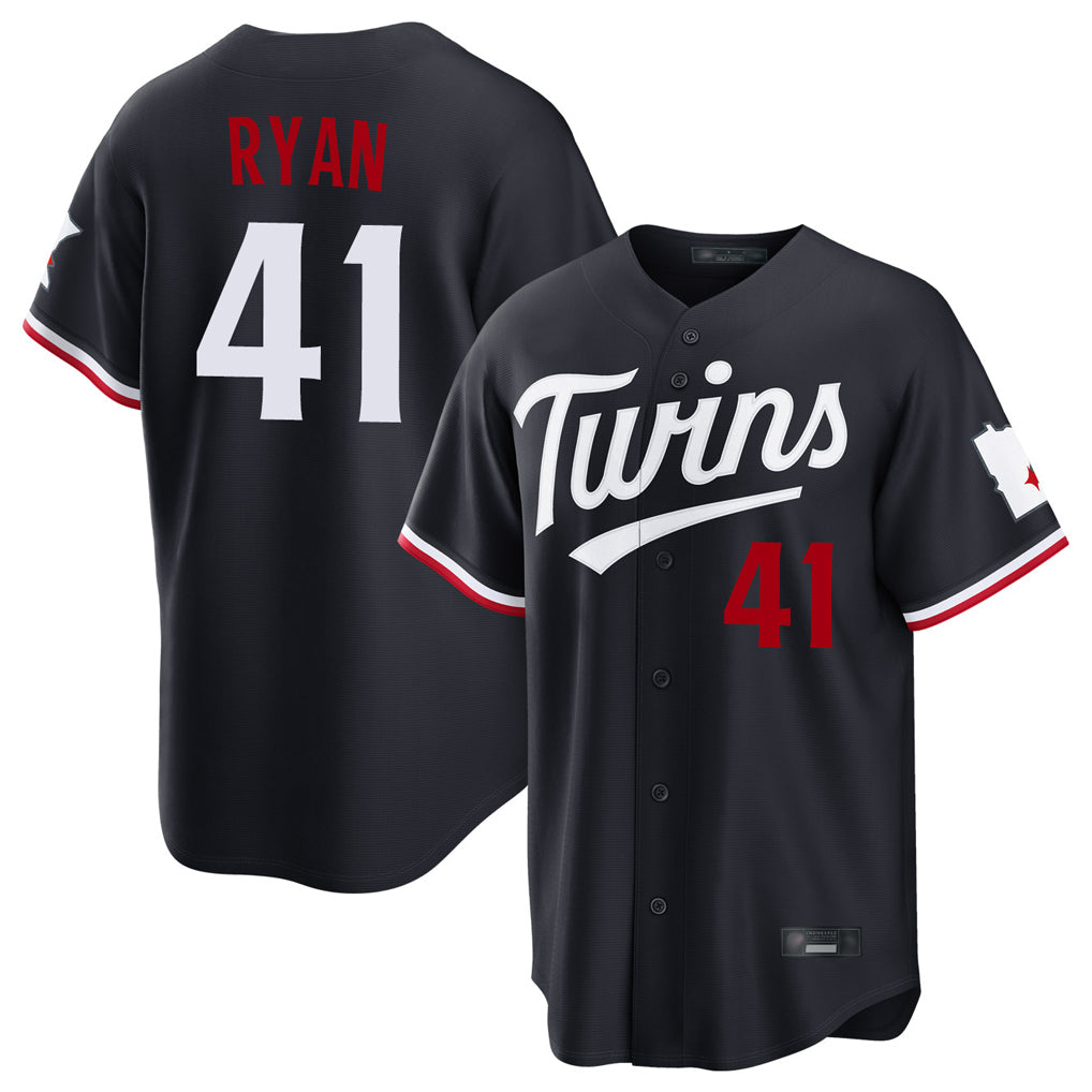 M.Twins #41 Joe Ryan Player Navy Home Game Qdoa Stitched Jerseys