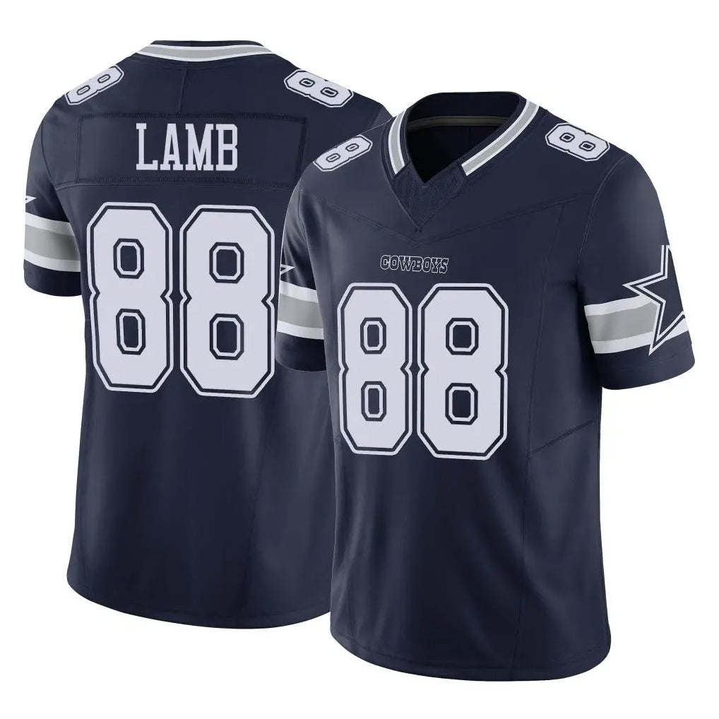 D.Cowboys #88 CeeDee Lamb Player Navy Limited Vapor F.U.S.E. Home Game Qdoa Stitched Jerseys