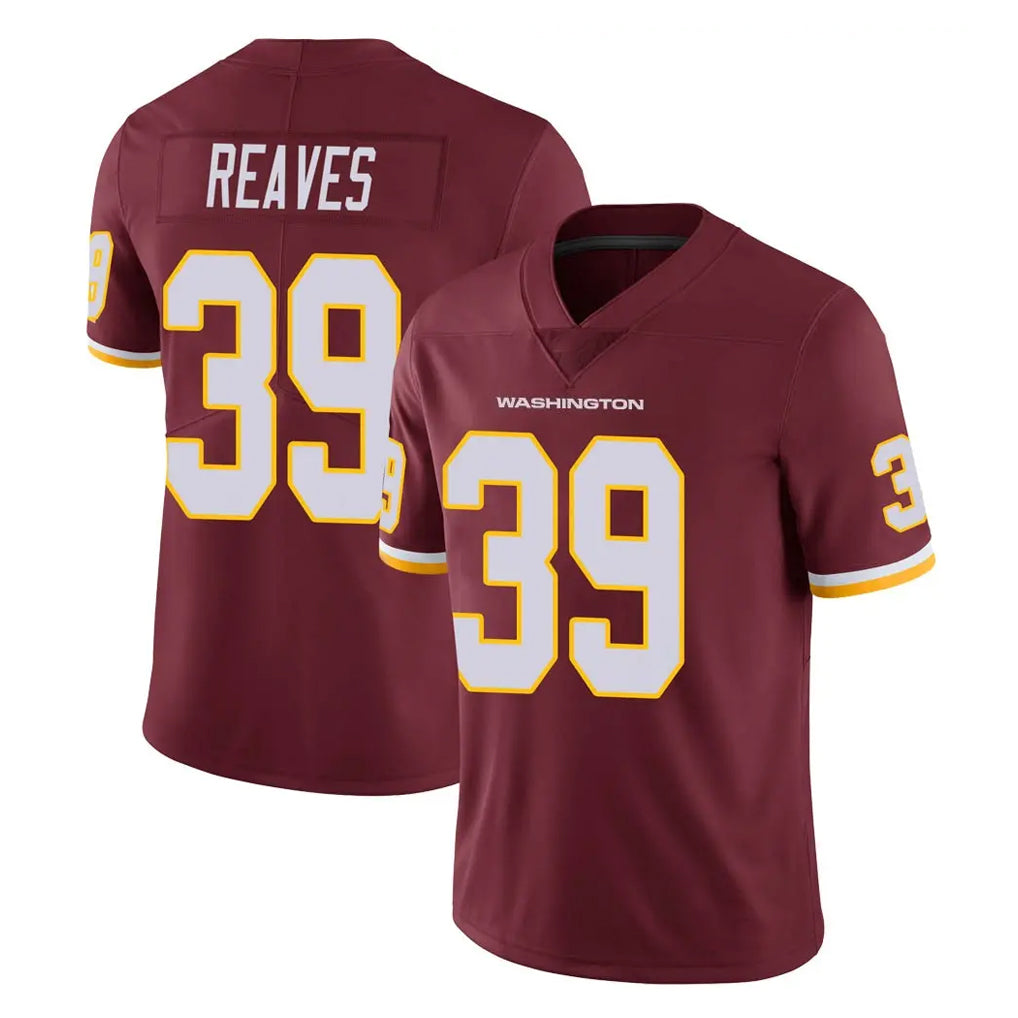 W.Commanders #39 Jeremy Reaves Player Burgundy Limited Team Color Vapor Untouchable Home Game Qdoa Stitched Jerseys