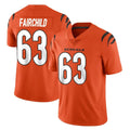 C.Bengals #63 Dylan Fairchild Player Orange Vapor Untouchable Limited Home Game Qdoa Stitched Jerseys