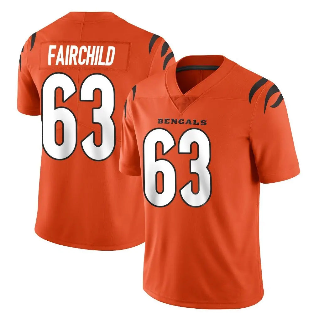 C.Bengals #63 Dylan Fairchild Player Orange Vapor Untouchable Limited Home Game Qdoa Stitched Jerseys