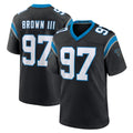 C.Panthers #97 Bobby Brown III Player Black Limited Home Game Qdoa Stitched Jerseys