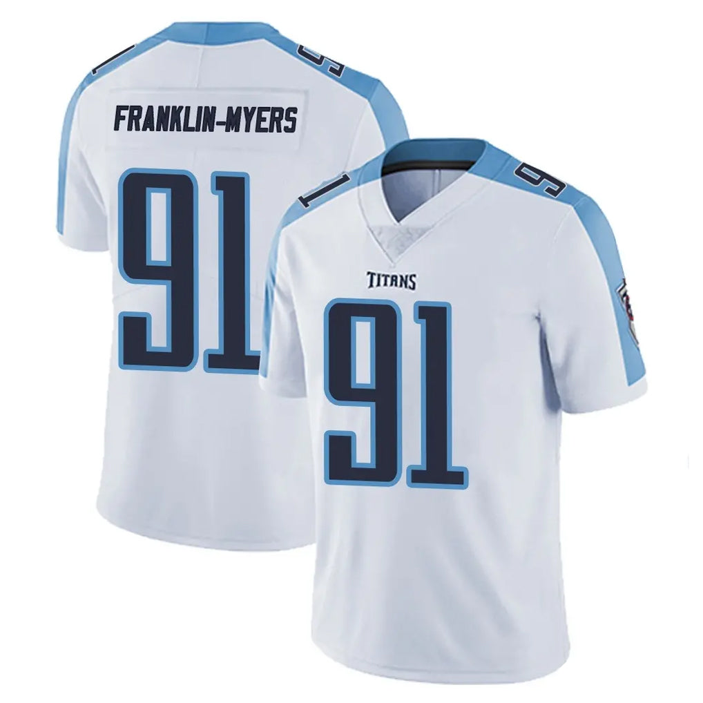 T.Titans #91 John Franklin-Myers Player White Limited Vapor Untouchable Home Game Qdoa Stitched Jerseys