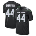 NY.Jets #44 Jamien Sherwood Player Stealth Black Home Game Qdoa Stitched Jerseys