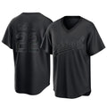 Athletics #22 Jeff McNeil Player Black Pitch Fashion T-shirt Home Game Qdoa Stitched Jerseys