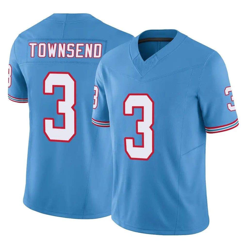 T.Titans #3 Tommy Townsend Player Light Blue Limited Vapor F.U.S.E. Home Game Qdoa Stitched Jerseys