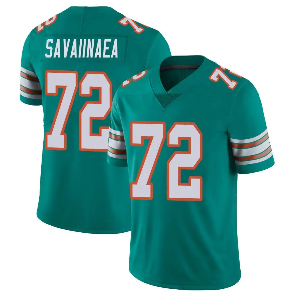 M.Dolphins #72 Jonah Savaiinaea Player Aqua Limited Alternate Vapor Untouchable Home Game Qdoa Stitched Jerseys