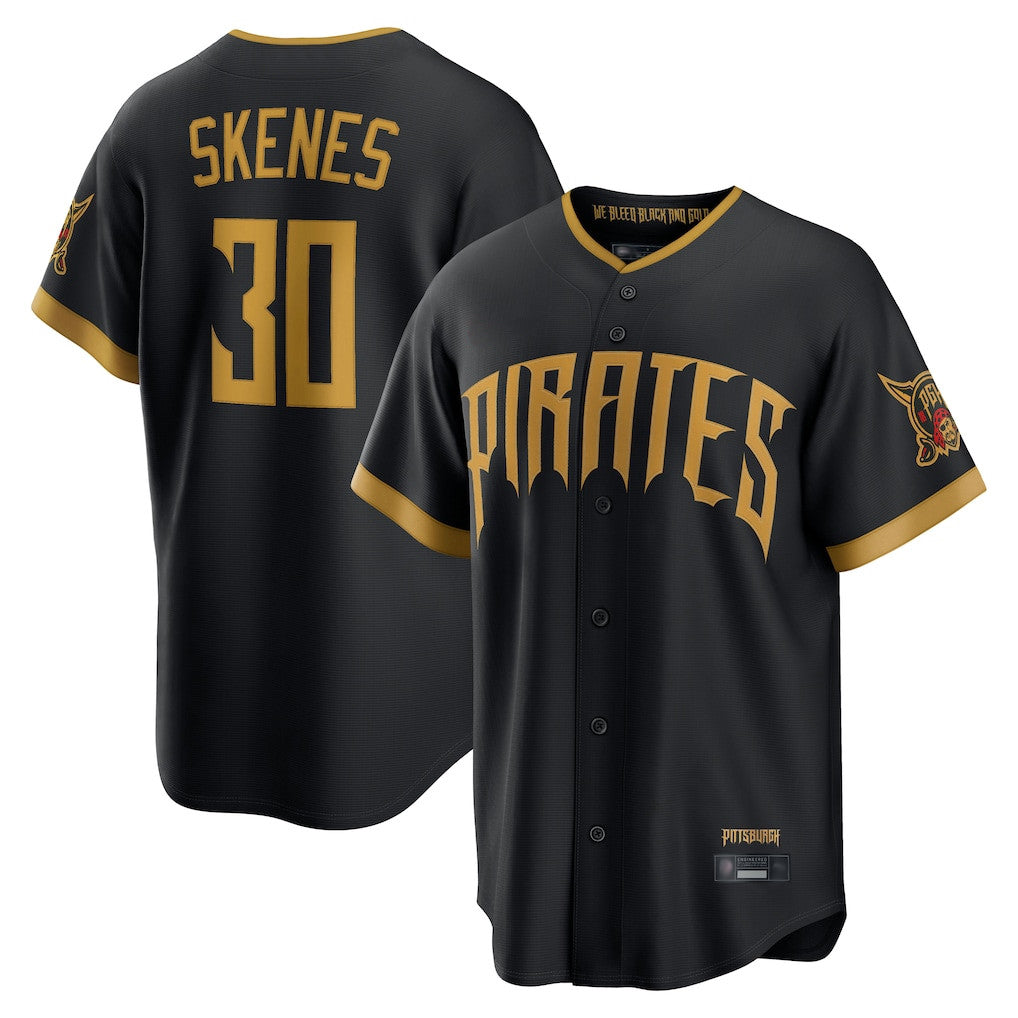 P.Pirates #30 Paul Skenes Player Black 2026 City Connect Home Game Qdoa Stitched Jerseys