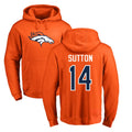 D.Broncos #14 Courtland Sutton Player Orange Pullover Hoodie Limited Qdoa Stitched Jerseys