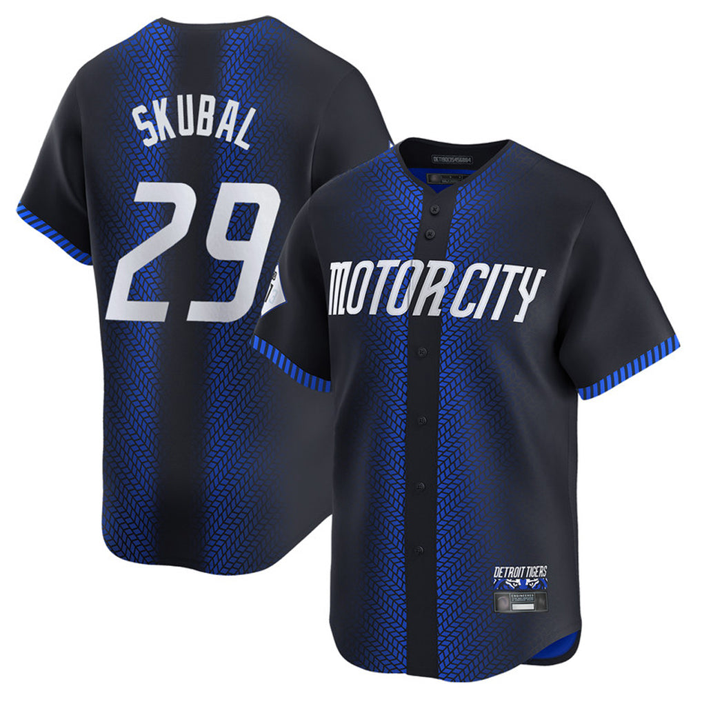 D.Tigers #29 Tarik Skubal Player Navy City Connect Home Limited Qdoa Stitched Jerseys