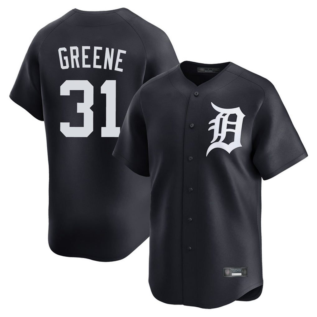 D.Tigers #31 Riley Greene Player Navy Home Limited Game Qdoa Stitched Jerseys