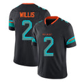 M.Dolphins #2 Malik Willis Player Black Limited Pitch Rivalries Collection Home Game Qdoa Stitched Jerseys
