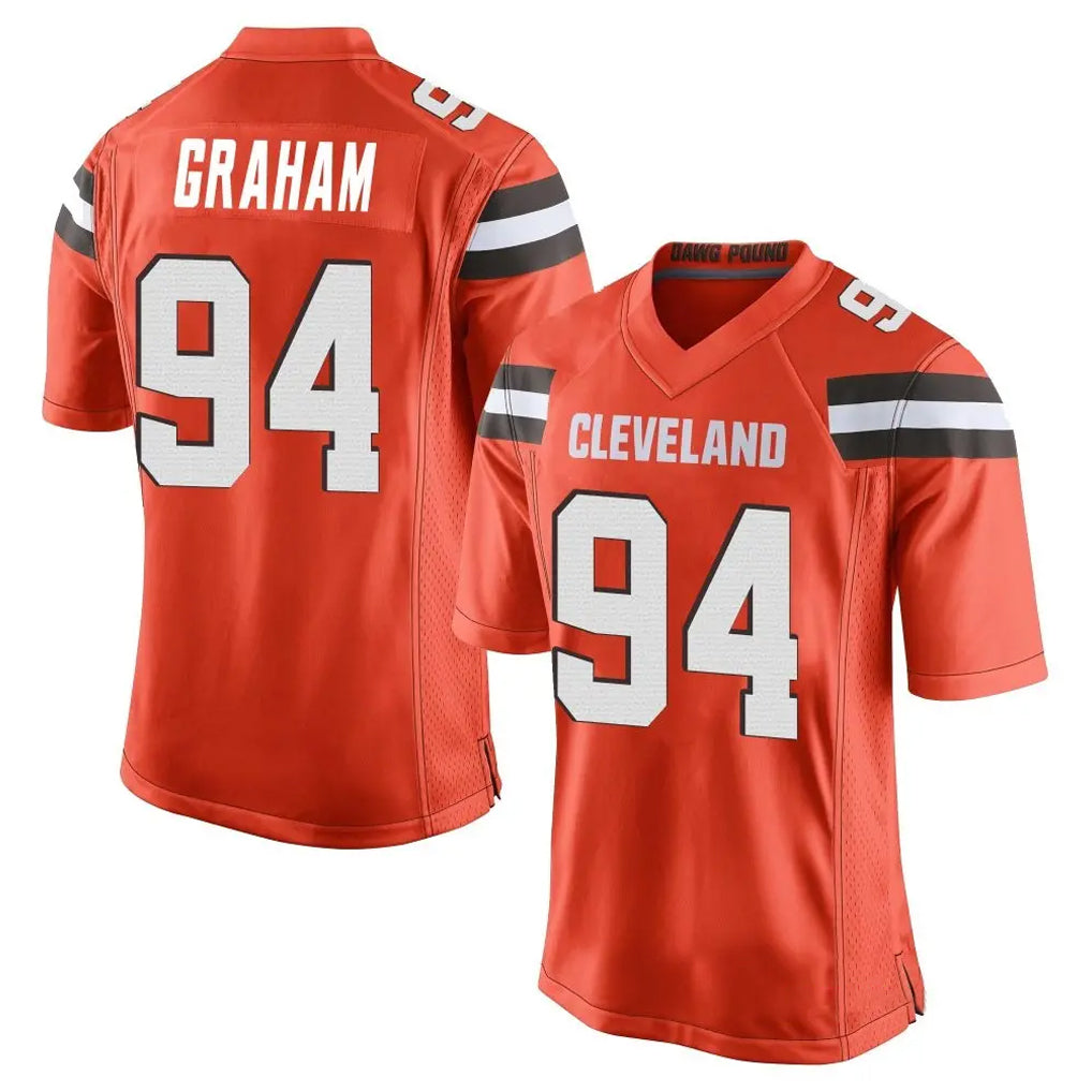 C.Browns #94 Mason Graham Player Orange Home Game Qdoa Stitched Jerseys
