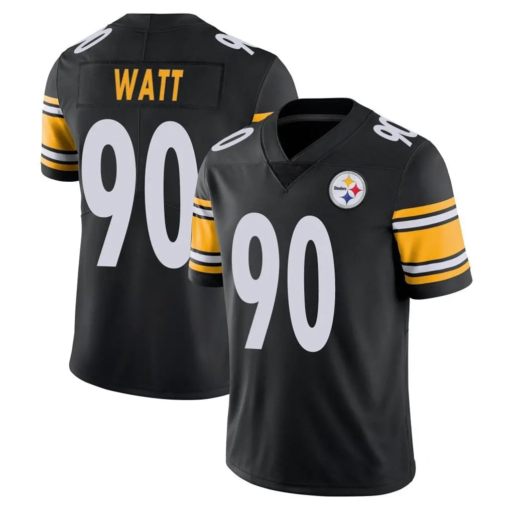 P.Steelers #90 T.J. Watt Player Black Limited Vapor Untouchable Home Game Qdoa Stitched Jerseys