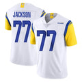 LA.Rams #77 Alaric Jackson Player White Limited Vapor Untouchable Home Game Qdoa Stitched Jerseys