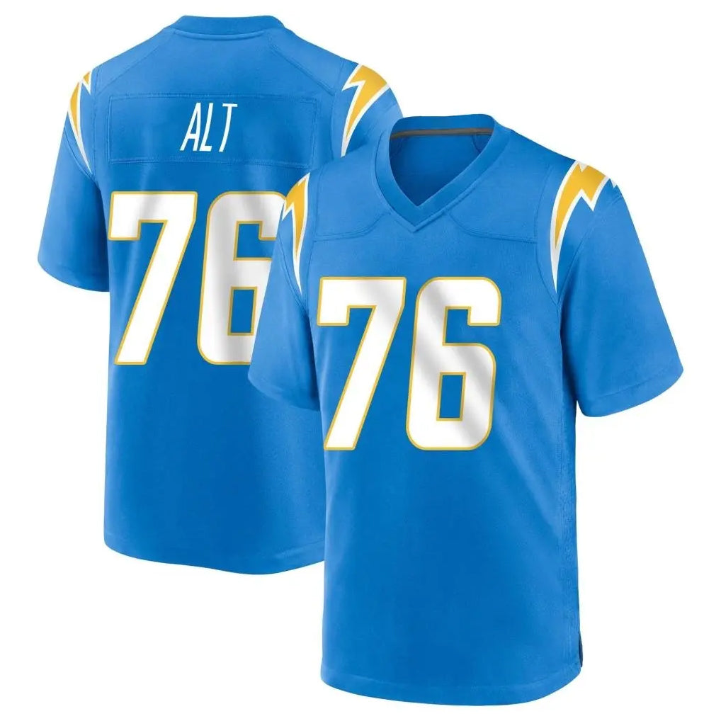 LA.Chargers #76 Joe Alt Player Blue Home Game Qdoa Stitched Jerseys